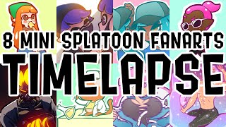 Timelapse of 8 Mini Splatoon Fanarts by Mike Inel 849,745 views 3 years ago 1 minute