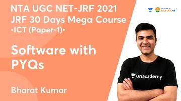 Software with PYQs | ICT (Paper -1) | NTA UGC NET-JRF 2021 | Bharat Kumar