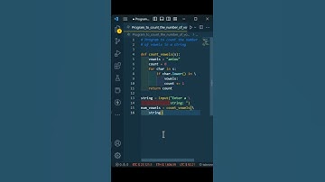 Python | Count Number of Vowels   #shorts
