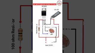 auto night LED light circuit LED Sensor LED Project #shorts #pbexperiment