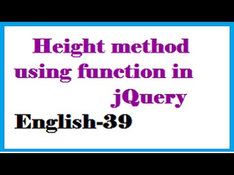 Height method using function in jQuery English-39-vlr training