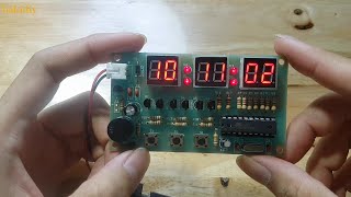 6 digits ICStation AT89C2051 LED Clock DIY Kits - Full Build &amp; detailed setting guide
