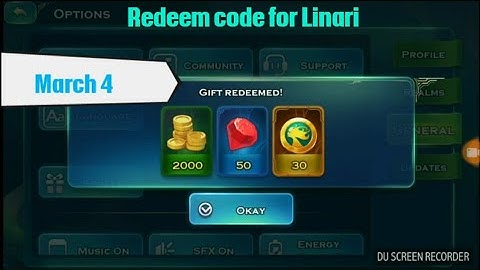 Redeem code for linari Art of conquest March 4