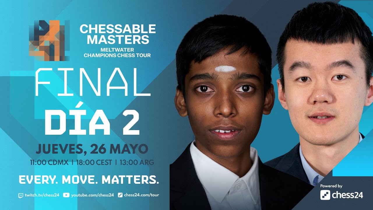 FIDE - International Chess Federation - Ding Liren wins the Chessable  Masters! 👏 The world #2 beat 16-year-old Praggnanandhaa in the gripping  final of the fourth leg of the Meltwater Champions Chess