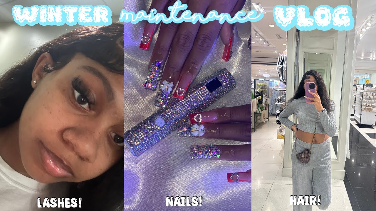 WINTER MAINTENANCE VLOG ❄️ * hair, lashes, nails, argued with amazon💀… *