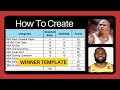 How To Create Winner Template In Excel | VLOOKUP & MAX In Excel