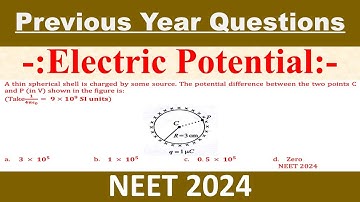 A thin spherical shell is charged by some source. The potential difference between the two points C
