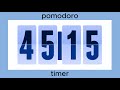 45 I 15 pomodoro timer / 4 hour • arctic blue design • flip timer • no music • only bell / productiv