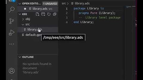 Library unit renaming in Ada for VS Code.