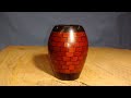 Wood Turning  Segmented Brick Vase Beautiful Padauk