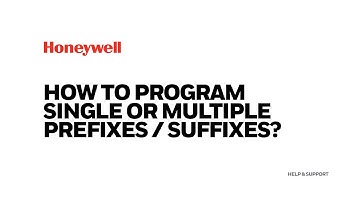 How to program single or multiple suffixes prefixes?