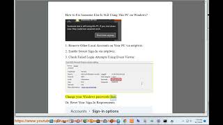 Fix Someone Else Is Still Using This PC on Windows