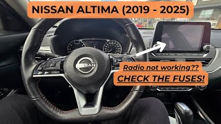 Nissan Altima - RADIO FUSES LOCATION (2019 - 2025)