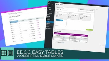 eDoc Easy Tables - WordPress Table Maker - Install and Setup
