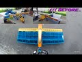 Seagull Harrier 3D v3 Reborn - Full Flight after repairs! JBA 130AR 22cc glow homemade fuel