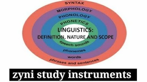 LINGUISTIC: DEFINITION,  NATURE AND SCOPE zyni study instruments