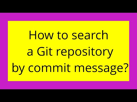 How to search a Git repository by commit message?
