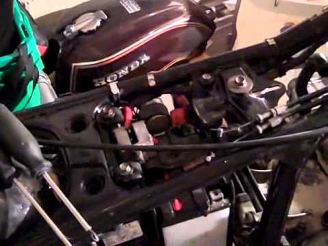 CB750 motorcycle - installing the battery - YouTube honda cb650 wiring diagram 