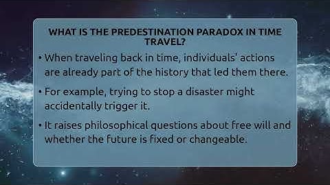 What Is The Predestination Paradox In Time Travel? - The SciFi Reel