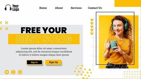 Music Landing Page Design || Business || Adobe Photoshop Tutorial || Social Media Marketing