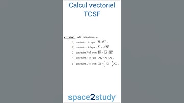 Exercice 1   série 1   Calcul vectoriel   TCSF   Maths