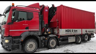 Pierwsza zima z HydroDrive MAN TGS | Przestawienie kontenera | HDS