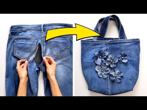 Vídeo: Como Decorar Uma Bolsa Jeans Com As Próprias Mãos