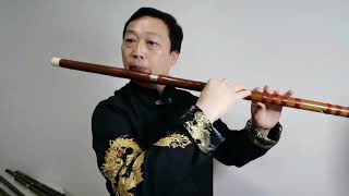 Video thumbnail of "Bass G key dizi practice 《Wu Ji》 @Dan Tang"