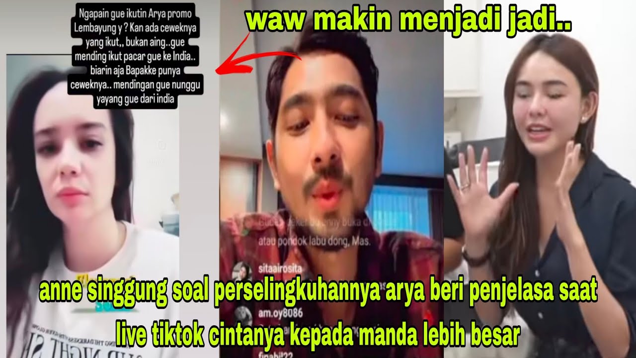 heboh anne singgung perselingkuhan arya bantah saat live tiktok jika manda cintanya kini