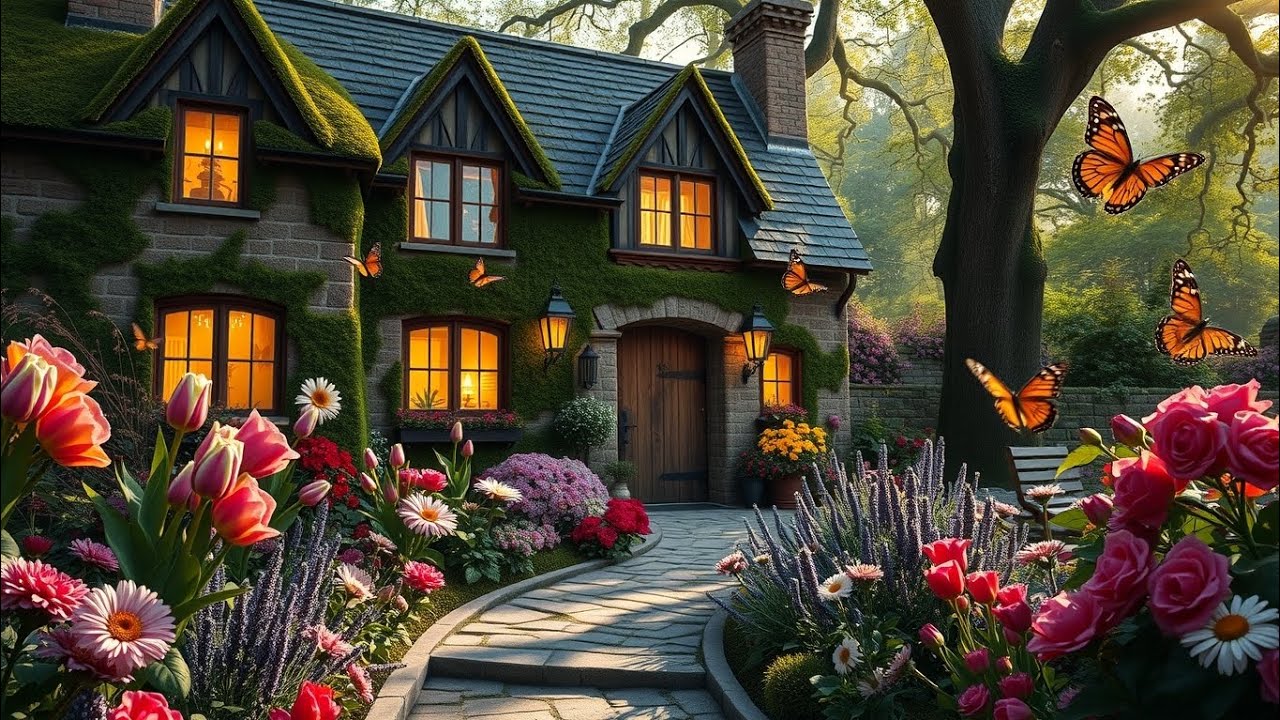 Peaceful & Warm In The London Cottage Hidden in a Magical Flower Garden! 🌿✨” 
