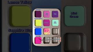 I Mixed These Colors and Created a Dreamy 12 Color Palette #colormixing #satisfying #mixing