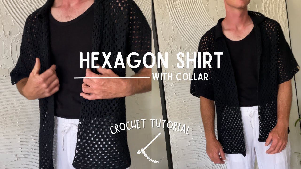 Crocheting the VIRAL Pinterest men's collared shirt / DIY crochet