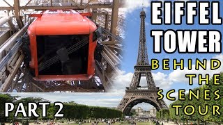 Eiffel Tower 'behind the scenes' tour - UNDER THE HIGH RISE ELEVATORS