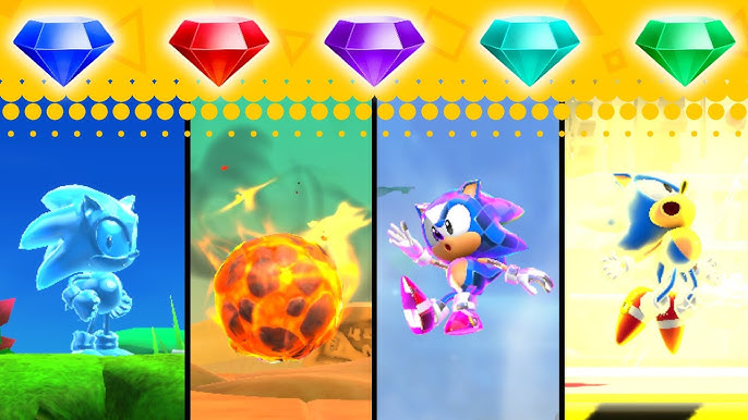 Sonic Superstars - All Chaos Emerald Power-Ups & Special Stages