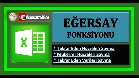 #Eğersay #Excel Aynı Hücreden Kaç Tane Var? Tekrar Eden Hücreleri Sayma