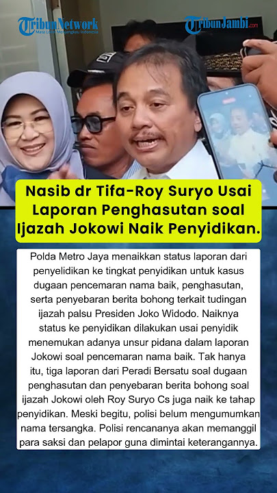 Nasib dr Tifa-Roy Suryo Usai Laporan Penghasutan soal Ijazah Jokowi Naik Penyidikan