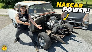 Swapping An 800+ Horsepower NASCAR V8 Into My 1955 Chevy Street Car!