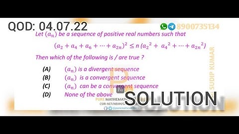 Real Analysis Csir Net Solution QOD 04.07.22 | Cauchy Schwarz Inequality | Sequence of real numbers