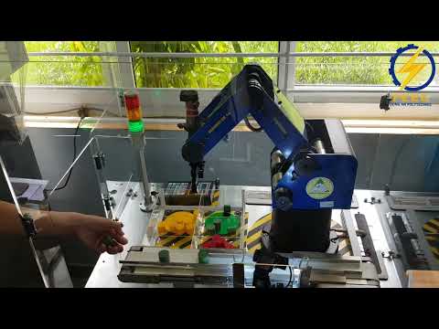 Video Mô hình cánh tay Robot phân loại màu sắc dựa vào xử lý... - youtube