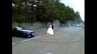 BMW E36 Cabrio wedding drift