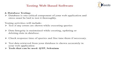 Testing for web based testing - Software Testing and Quality Assurance