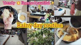 ☔A Rainy Day Routine With Toddler And Baby ?/Trendy lines In Vlog/Indian Mom Day Routine Vlogs