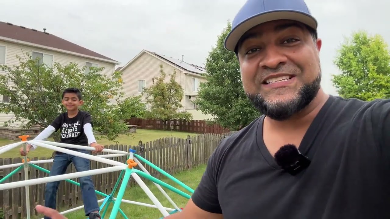 AD0204C - Customer Review Video for 10ft Climbing Dome Jungle Gym with Climbing Net