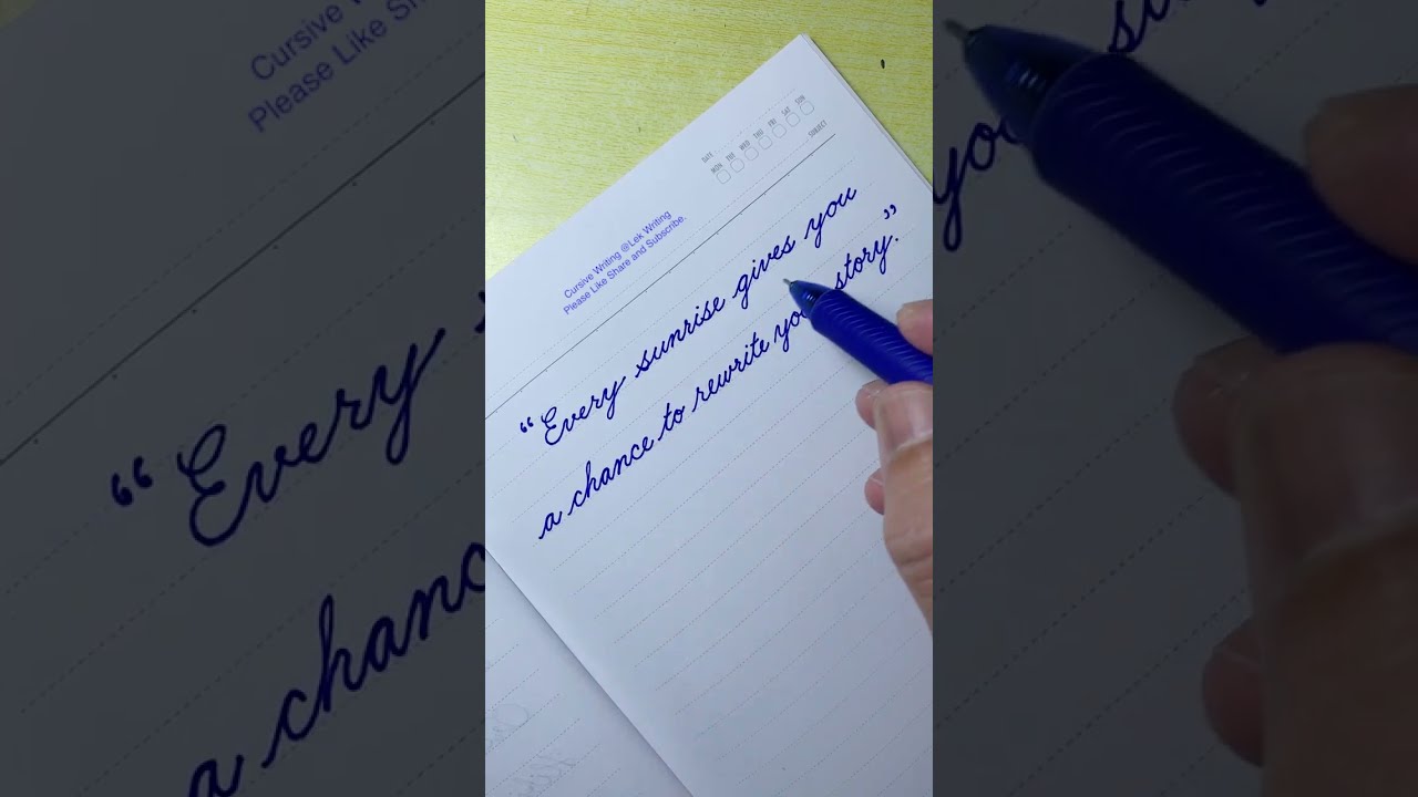 How To Write In Cursive Writing Quote Handwriting Practice Letters