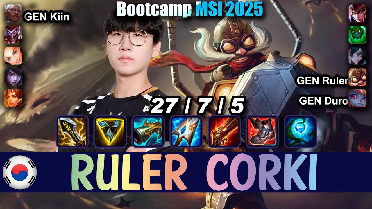 GEN Ruler CORKI vs APHELIOS ADC - Patch 25.13 NA Ranked | Bootcamp MSI 2025 | lolrec