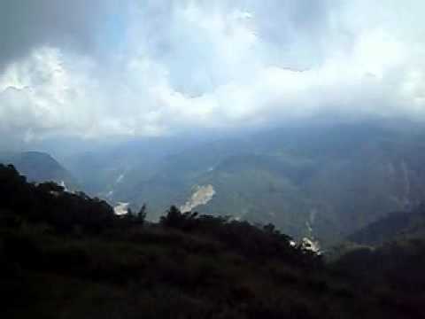 公車上的阿里山山路景