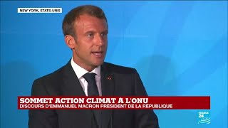REPLAY - Emmanuel Macron s'exprime au Sommet de l'ONU sur le climat à New York