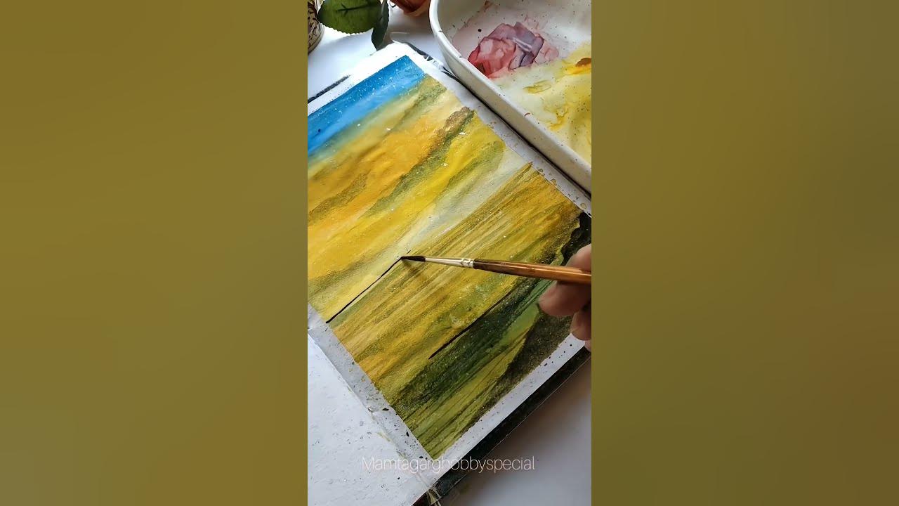 Painting easiest landscape shorts youtube