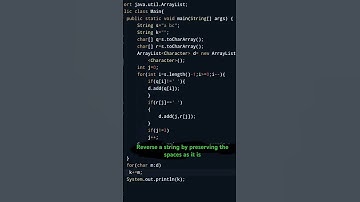 Java code to reverse a string by preserving the white spaces||Java programming language||SSM updates