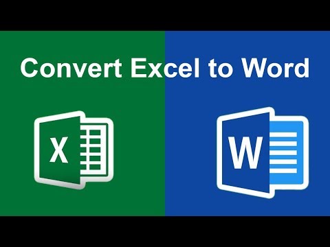 How to Convert Excel File to Word Document without Losing Format 2017